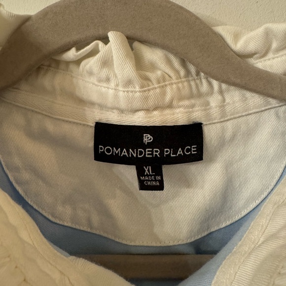 Tuckernuck Pomander Place XL light Blue Charlotte Terry dress ruffle detail. - Picture 2 of 8